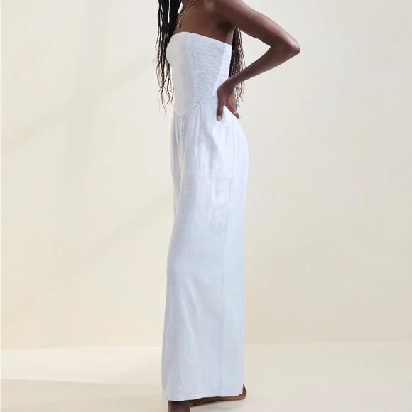 Aerie Smocked Strapless Jumpsuit - Picture 4 of 9